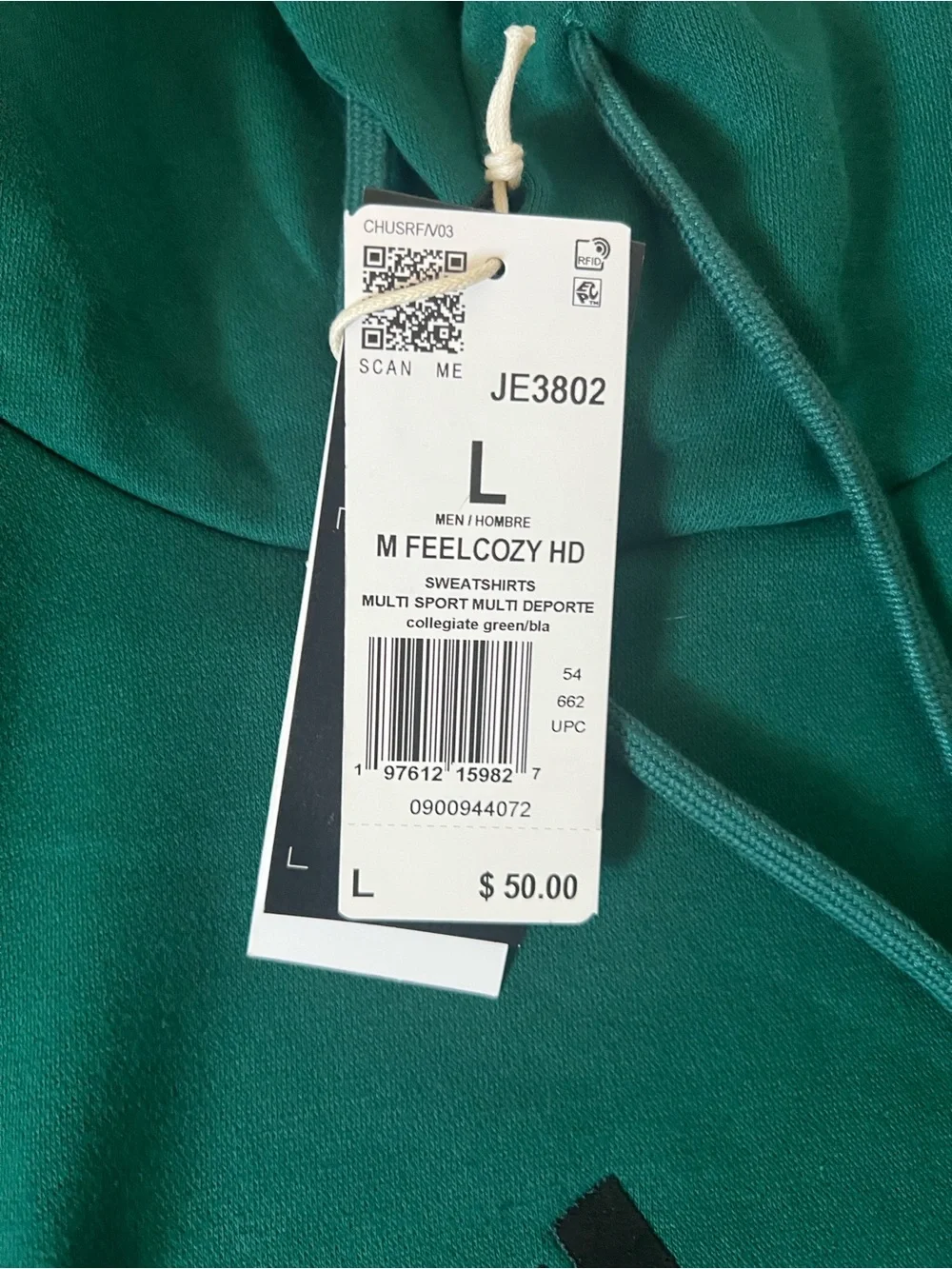 Adidas Feel Cozy Hoodie- Size Large